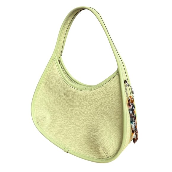 Coach Coachtopia Mini Ergo Pebbled Leather Hobo Pale Lime Green CK112 - Picture 1 of 14